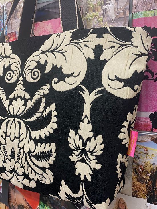Black Brocade Tote
