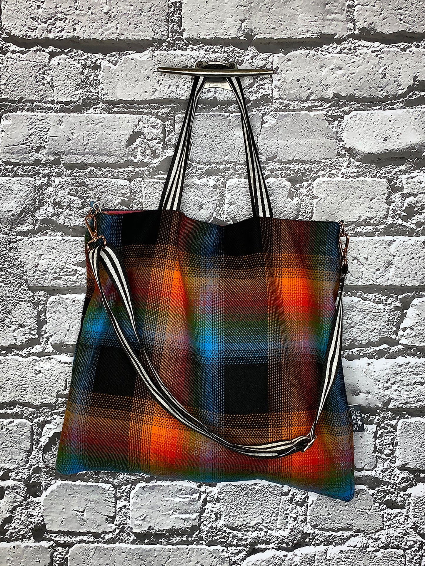 Plaid Paperboy Crossbody Bag
