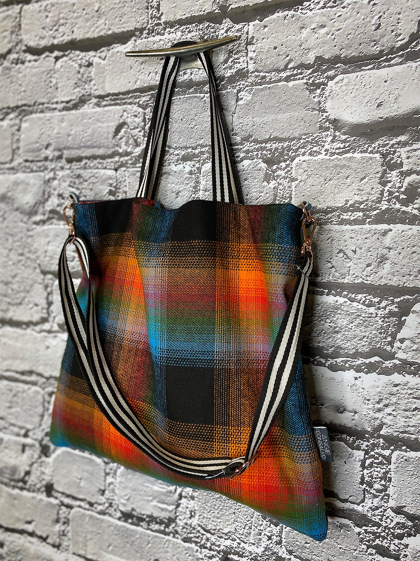 Plaid Paperboy Crossbody Bag