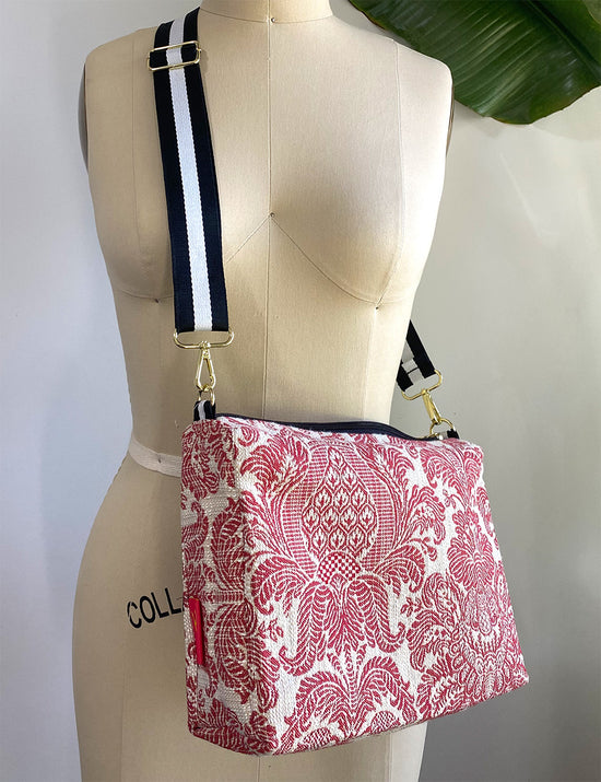 Load image into Gallery viewer, Red Jacquard Crossbody
