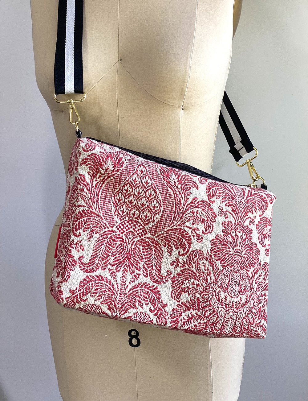Load image into Gallery viewer, Red Jacquard Crossbody

